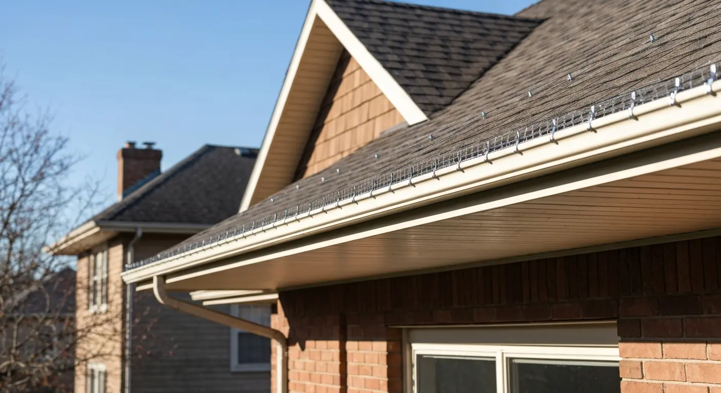 Bird mesh installation on home eaves