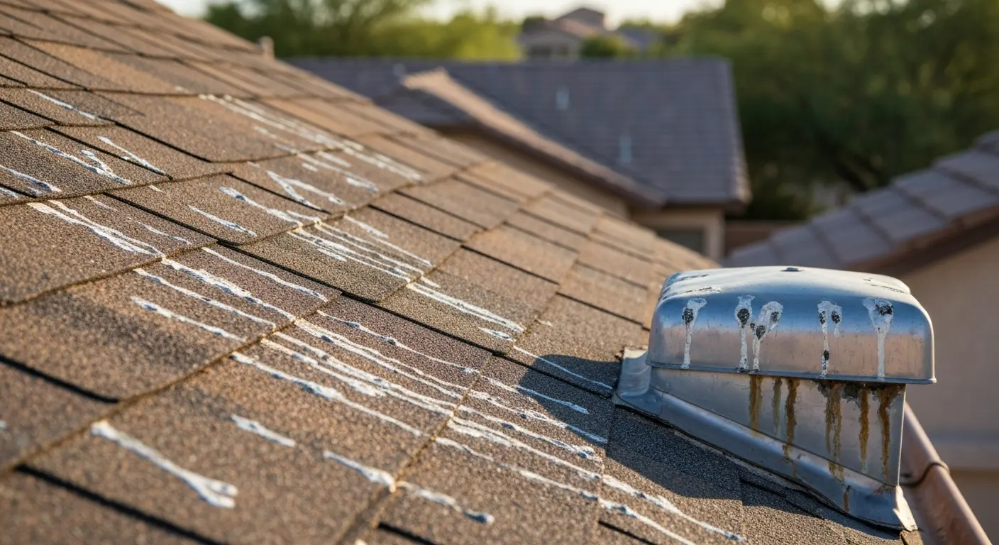 Pigeon droppings on roof