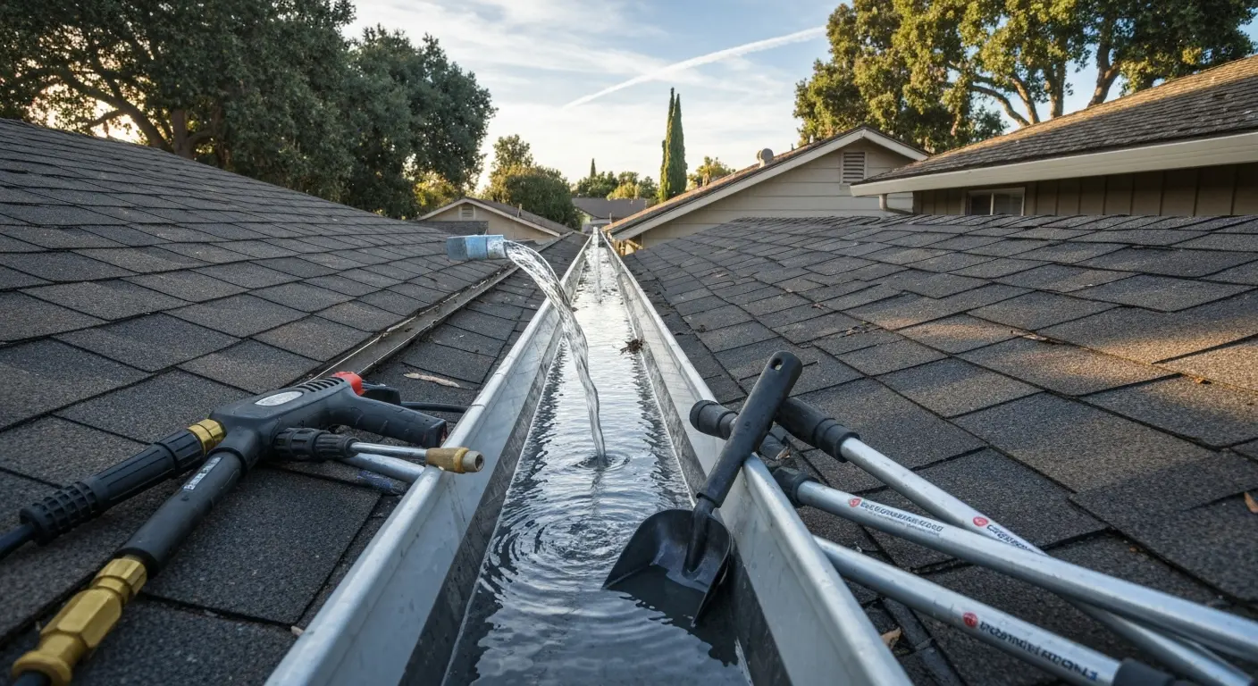 Gutter cleaning and maintenance