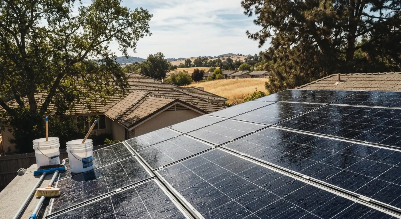 Solar panel cleaning service