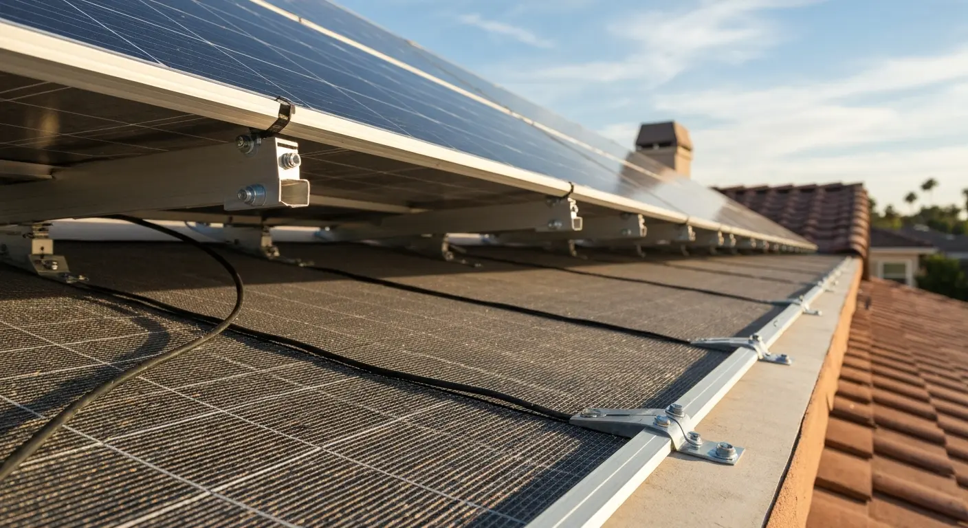 Solar panel screening installation