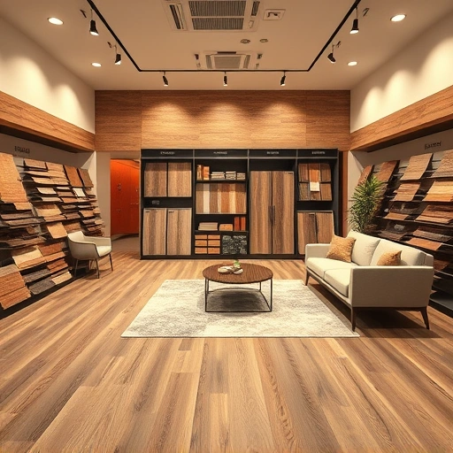 Showroom in Oklahoma City showcasing diverse flooring options like hardwood, laminate, and tile in a modern layout.