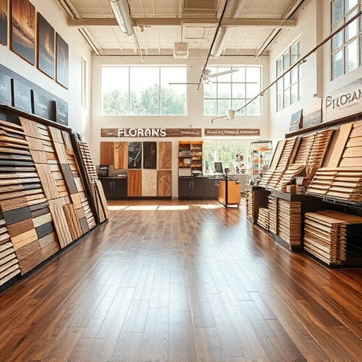 Showroom in Norman, OK showcasing diverse flooring options with natural light, polished floors, and professional displays.