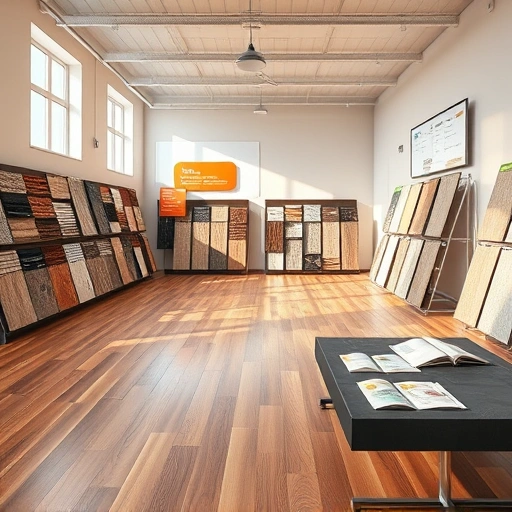 Flooring showroom showcasing hardwood, laminate, tile, and carpet with polished finishes and stylish lighting in Purcell, OK.