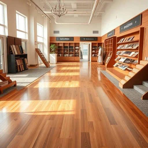 Showroom showcasing polished flooring options like hardwood, laminate, tile, and carpet for Tinker AFB residents.