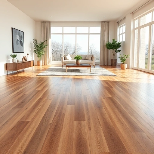 Completed flooring installation in Arcadia OK featuring oak hardwood and modern tile in a stylish interior setting.