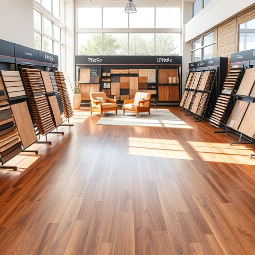 Showroom in Yukon, OK features diverse flooring options like hardwood, laminate, tile, and carpet in a polished space.