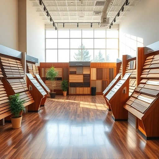 Showroom for flooring sales and installation in Tinker AFB, OK, featuring hardwood, laminate, and tile displays.