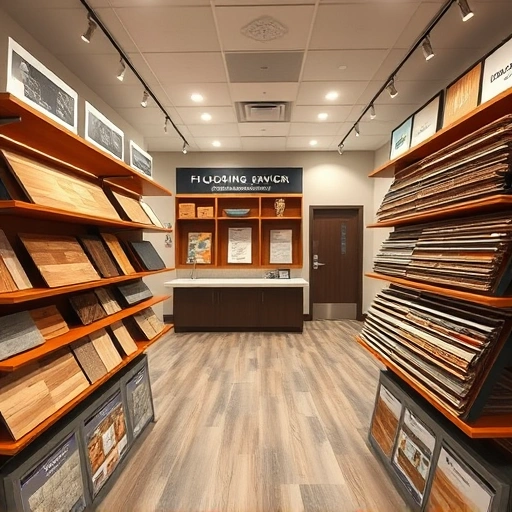 Flooring showroom in Spencer, OK with diverse samples of hardwood, laminate, tile, and carpet in a polished display.