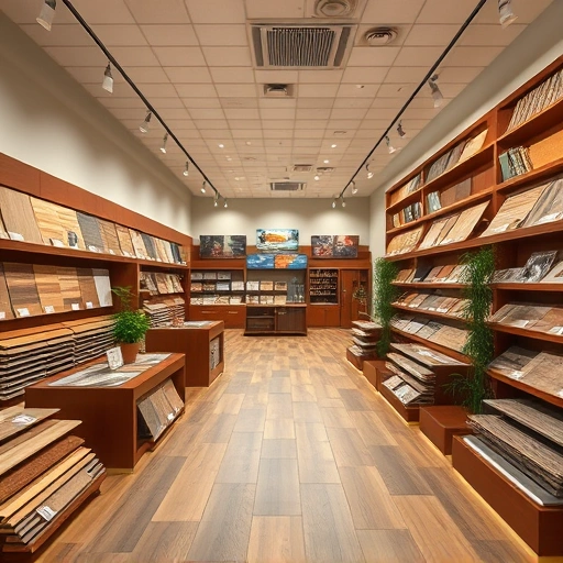 Flooring showroom in Bridge Creek OK displaying hardwood, laminate, tile, and carpet in a professional setting.