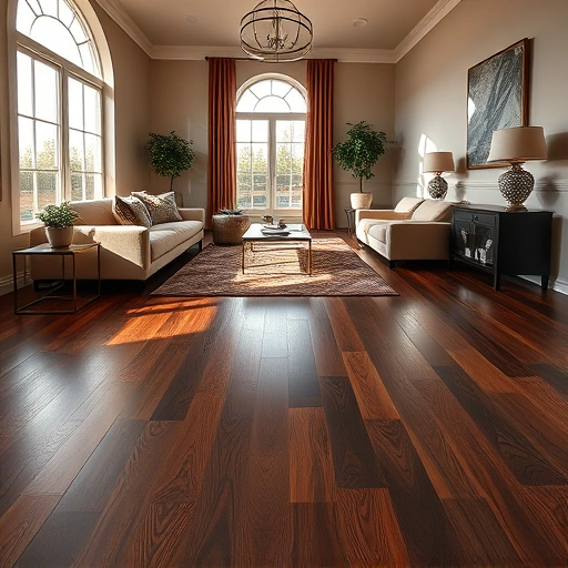 Luxurious living space in Nichols Hills with dark hardwood flooring, contemporary furniture, and natural light accents.