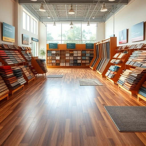 Showroom in Guthrie, OK featuring polished hardwood, elegant tiles, and luxurious carpets with natural light.