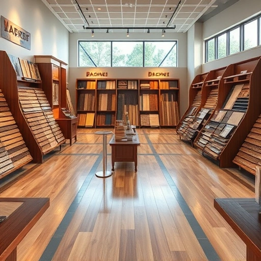 Showroom displaying diverse flooring options in Newcastle OK with elegant decor and natural lighting creating a serene ambiance.