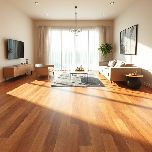 Spacious living room in Bethany, OK with gleaming hardwood flooring, modern furniture, and soft natural light.