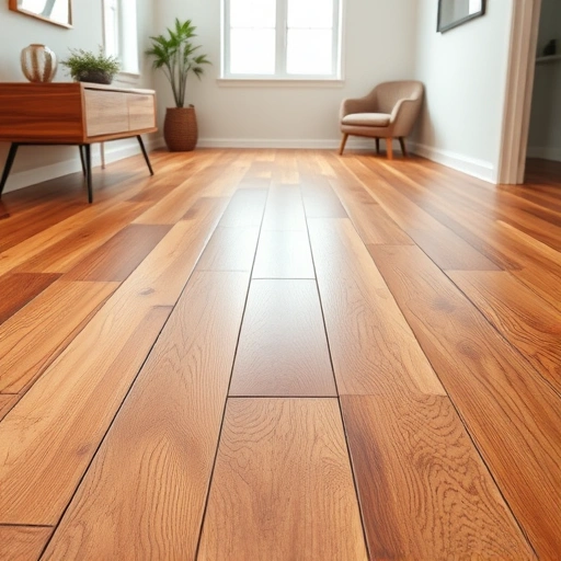Freshly installed hardwood floor showcasing seamless subfloor repair in a modern, inviting Oklahoma City interior.