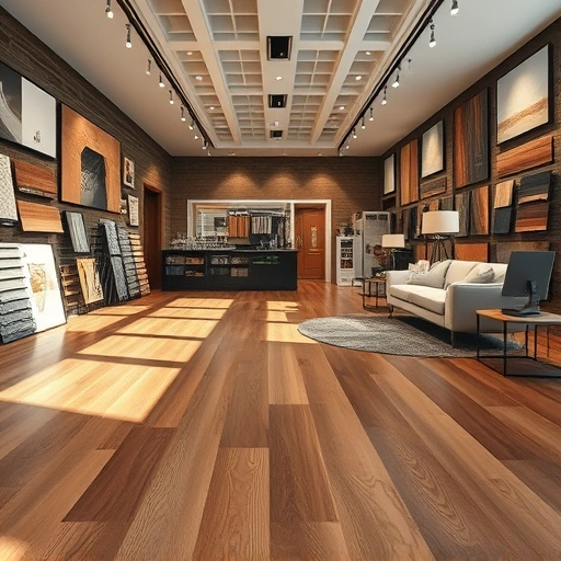 Showroom in Lexington, OK featuring diverse flooring options with elegant displays and polished surfaces for residential and commercial needs.