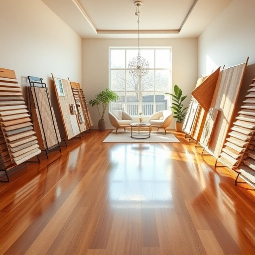 Spacious flooring showroom in Ardmore OK with polished hardwood, tiles, carpets, and elegant laminates on display.