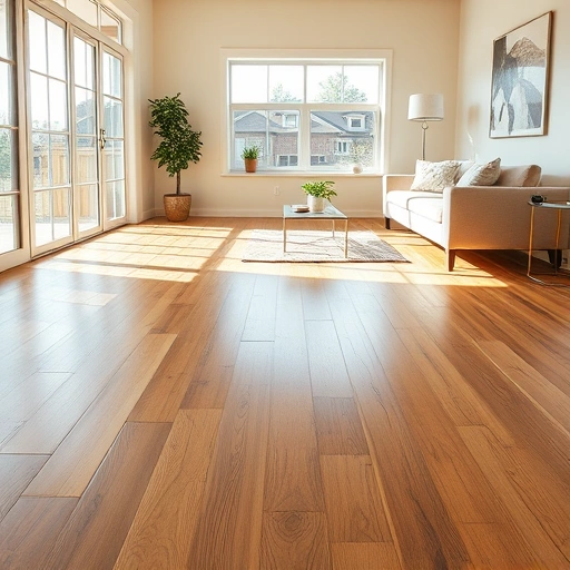 Beautiful hardwood flooring installation in Cashion OK with natural light, modern decor, and stylish elements.