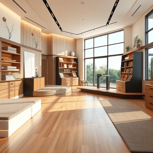 Showroom in Spencer, OK showcasing high-quality flooring options with elegant displays and modern decor in inviting light.
