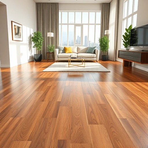 Completed flooring installation in Cashion OK featuring rich wood grain, polished finish, and minimalist decor.