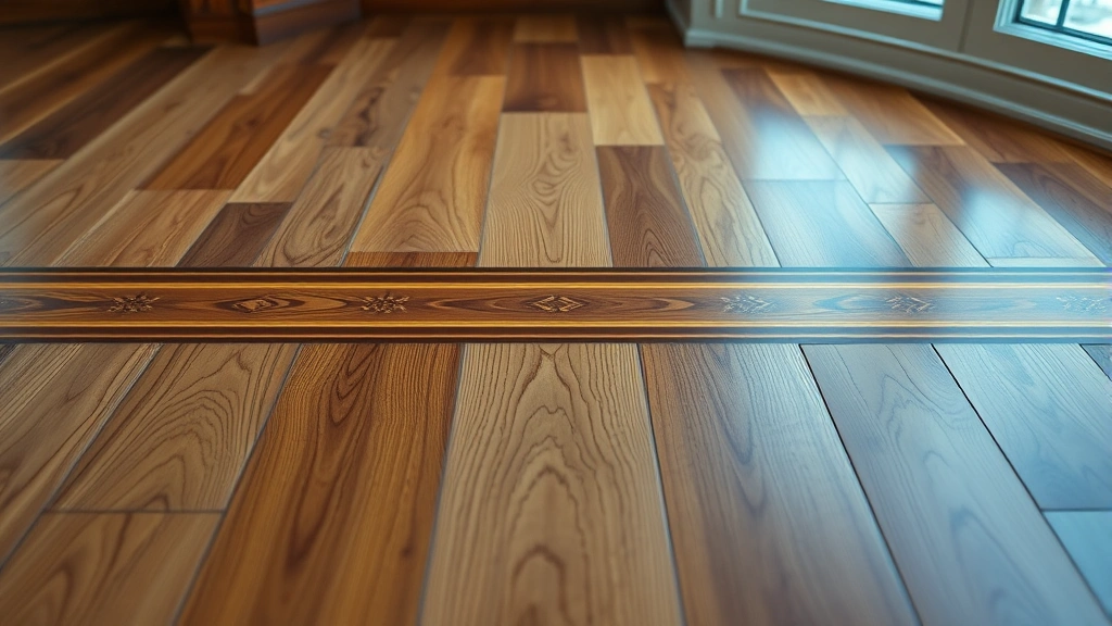 Hardwood floor border inlay installation project in Oklahoma City, OK