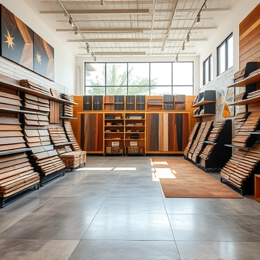 Showroom showcasing diverse flooring options like hardwood, laminate, carpets, and tiles in Edmond, OK.