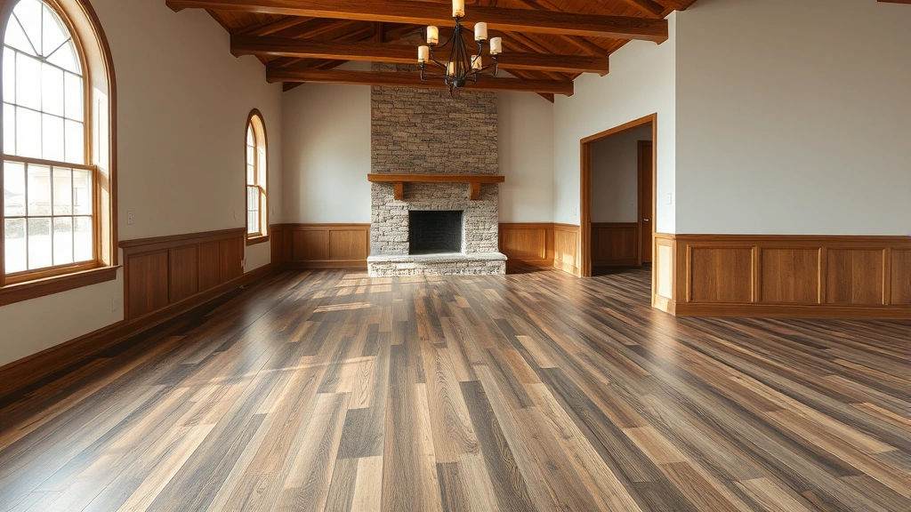Flooring in Piedmont, OK with various styles and textures displayed in a showroom setting.
