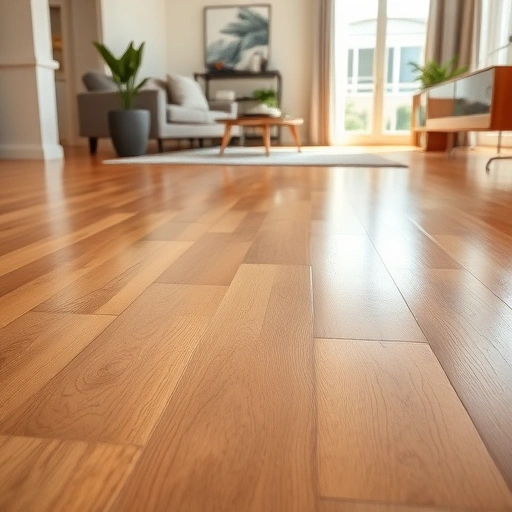 Hardwood floor installation in Oklahoma City, showcasing rich textures and elegant decor in a modern interior.