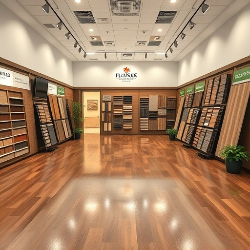 Showroom in Newalla, OK featuring various flooring types like hardwood, tile, and carpet in a professional setting.