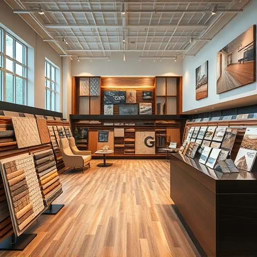 Showroom in Del City, OK showcasing diverse flooring options like hardwood, tile, and carpet in a polished setting.