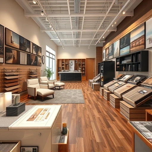 Showroom of Flooring Sales and Installation Services in Wellston, OK featuring hardwood, carpets, and tiles in elegant displays.