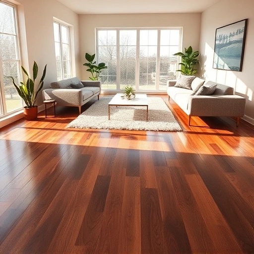 Modern living space in Ardmore OK featuring polished hardwood flooring, minimalist furniture, and natural light.