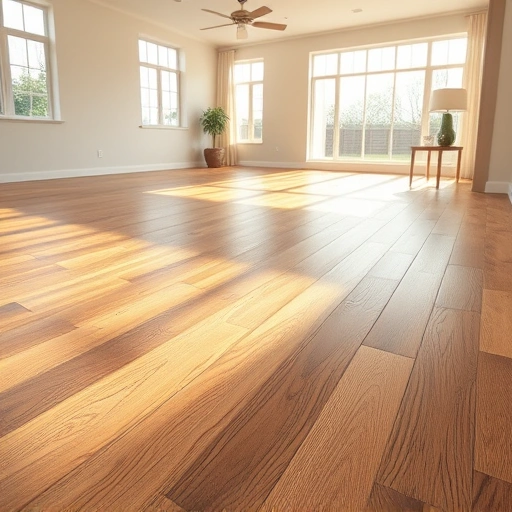 Spacious room with natural light highlighting a beautifully finished hardwood floor and neutral-colored walls.