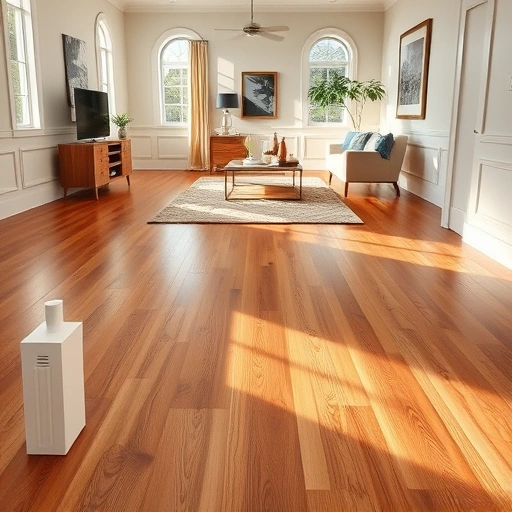 Beautiful hardwood flooring installation in Mustang OK with rich hues, seamless edges, and stylish decor accents.