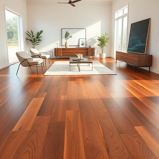 Polished hardwood flooring installation in Spencer OK with minimalistic decor and natural light creating a serene atmosphere.