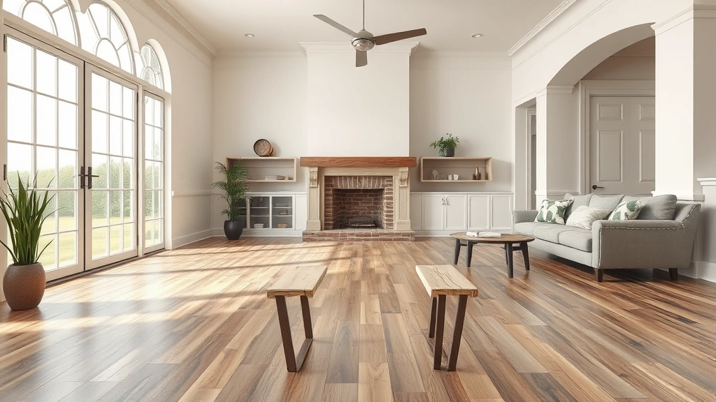 Flooring installation in a residential home in Harrah, OK.