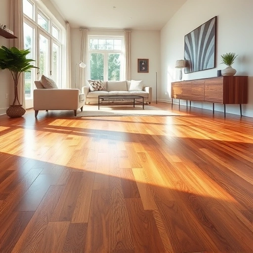 Hardwood floor squeak repair in a modern Oklahoma City living room showcasing polished planks and elegant decor.