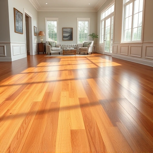 Beautiful hardwood flooring installation in Lexington OK with warm tones and polished finish in a spacious room.