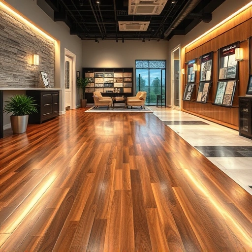 Showroom in Jones, OK featuring polished hardwood and elegant tile flooring options for residential and commercial spaces.