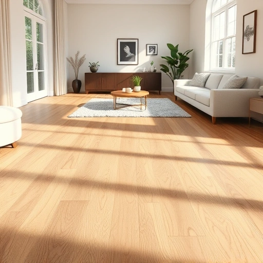 Spacious living room in Tuttle OK with elegant hardwood floors, minimalist decor, and natural light enhancing the space.