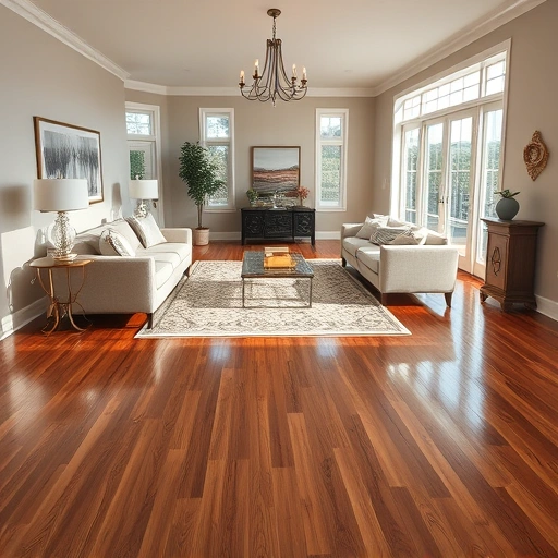 Spacious living room in Shawnee, OK, featuring polished hardwood floors, elegant furniture, and natural light.