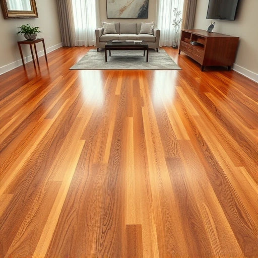 Hardwood floor scratch repair in Oklahoma City showcasing smooth finish, rich wood tones, and modern decor.