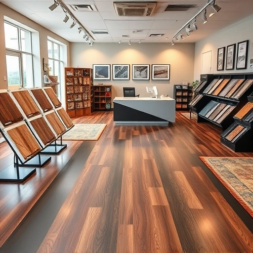 Showroom in Washington, OK displaying high-quality flooring options like hardwood, tile, and carpet in inviting lighting.