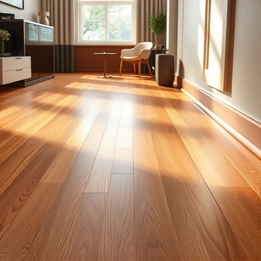Seamless transition strip installation between two flooring types in a modern Oklahoma City interior with warm hardwood.