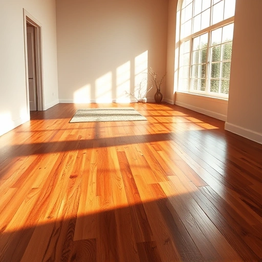 Spacious room with polished hardwood flooring, natural light, and neutral walls creating an inviting ambiance.