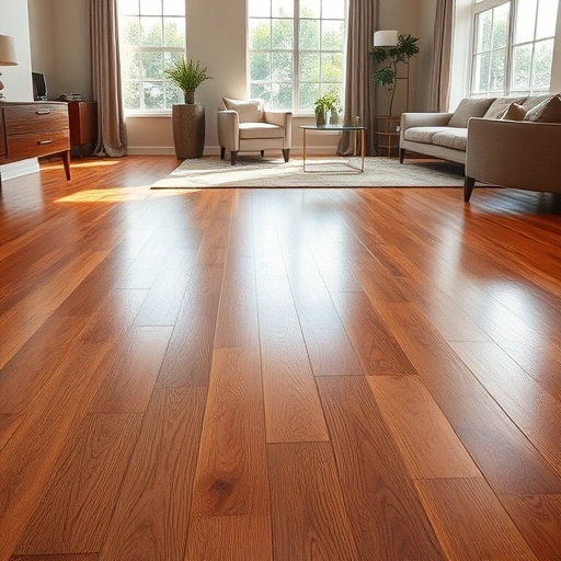 Luxurious hardwood flooring shines in a well-designed room in Washington OK with neutral decor and natural light.