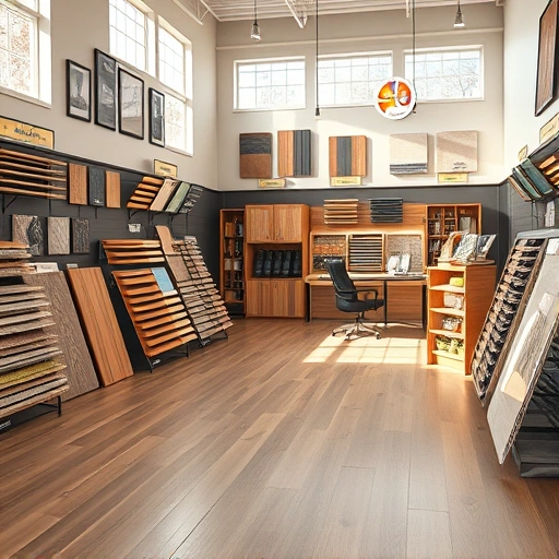 Showroom in Valley Brook OK displaying diverse flooring options with elegant decor and inviting consultation area.