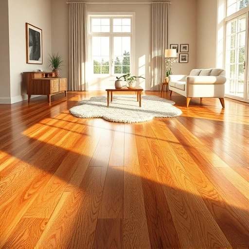 Beautifully finished hardwood floor in a modern Oklahoma City room with warm tones and natural light.