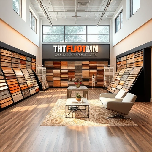 Showroom in Newcastle OK showcasing various high-quality flooring options with elegant displays and natural lighting.