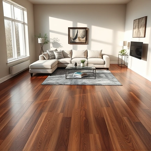 Modern living room in Moore, OK featuring polished hardwood flooring, neutral sectional sofa, and natural light.